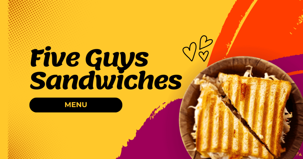 five guys sandwich menu